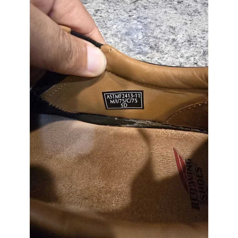 Red Wing 6700 Mens Work Shoes Leather Slip On Loafers Aluminum Safety Toe Sz 11D